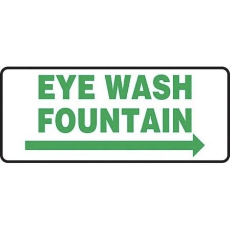 Accuform Eye Wash Fountain, Dura-Plastic, 7 in x 7 in, Mounting Holes MFSD994XT